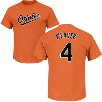 Men's Baltimore Orioles Earl Weaver ＃4 Roster Name & Number T-Shirt - Orange