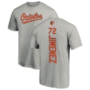 Men's Baltimore Orioles Eloy Jimenez ＃72 Backer T-Shirt Ash