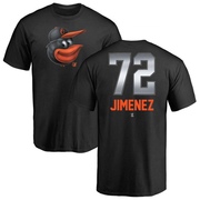 Men's Baltimore Orioles Eloy Jimenez ＃72 Midnight Mascot T-Shirt - Black