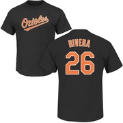 Men's Baltimore Orioles Emmanuel Rivera ＃26 Roster Name & Number T-Shirt - Black