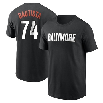 Men's Baltimore Orioles Felix Bautista ＃74 2023 City Connect Name & Number T-Shirt - Black