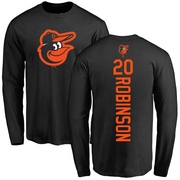 Men's Baltimore Orioles Frank Robinson ＃20 Backer Long Sleeve T-Shirt - Black