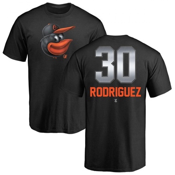 Men's Baltimore Orioles Grayson Rodriguez ＃30 Midnight Mascot T-Shirt - Black