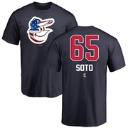 Men's Baltimore Orioles Gregory Soto ＃65 Name and Number Banner Wave T-Shirt - Navy