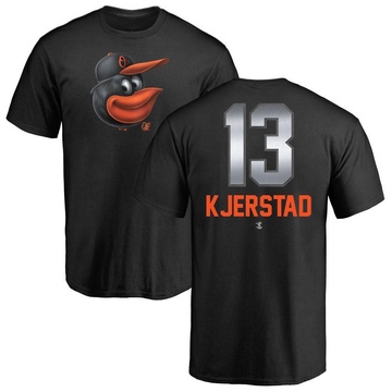 Men's Baltimore Orioles Heston Kjerstad ＃13 Midnight Mascot T-Shirt - Black