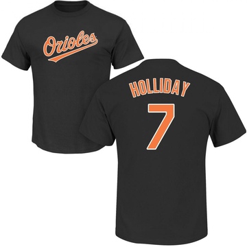 Men's Baltimore Orioles Jackson Holliday ＃7 Roster Name & Number T-Shirt - Black