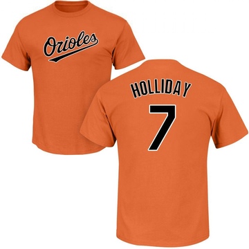 Men's Baltimore Orioles Jackson Holliday ＃7 Roster Name & Number T-Shirt - Orange