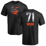 Men's Baltimore Orioles Jacob Webb ＃71 Midnight Mascot T-Shirt - Black