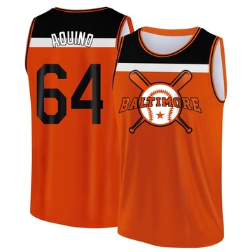 Men's Baltimore Orioles Jayson Aquino ＃64 Legend Baseball Tank Top - Orange/Black