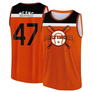 Men's Baltimore Orioles John Means ＃47 Legend Baseball Tank Top - Orange/Black