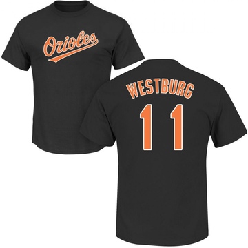 Men's Baltimore Orioles Jordan Westburg ＃11 Roster Name & Number T-Shirt - Black