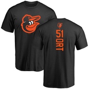 Men's Baltimore Orioles Kaleb Ort ＃51 Backer T-Shirt - Black