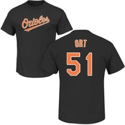 Men's Baltimore Orioles Kaleb Ort ＃51 Roster Name & Number T-Shirt - Black