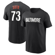 Men's Baltimore Orioles Livan Soto ＃73 2023 City Connect Name & Number T-Shirt - Black