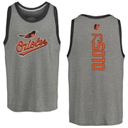 Men's Baltimore Orioles Livan Soto ＃73 Backer Tank Top Ash