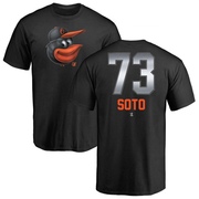 Men's Baltimore Orioles Livan Soto ＃73 Midnight Mascot T-Shirt - Black