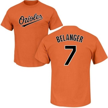 Men's Baltimore Orioles Mark Belanger ＃7 Roster Name & Number T-Shirt - Orange