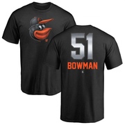 Men's Baltimore Orioles Matt Bowman ＃51 Midnight Mascot T-Shirt - Black