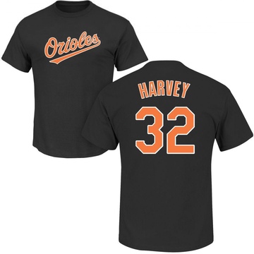 Men's Baltimore Orioles Matt Harvey ＃32 Roster Name & Number T-Shirt - Black