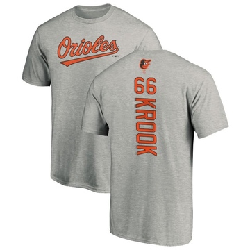 Men's Baltimore Orioles Matt Krook ＃66 Backer T-Shirt Ash