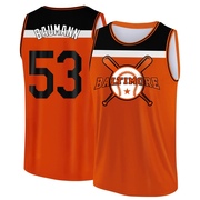 Men's Baltimore Orioles Mike Baumann ＃53 Legend Baseball Tank Top - Orange/Black