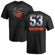 Men's Baltimore Orioles Mike Baumann ＃53 Midnight Mascot T-Shirt - Black