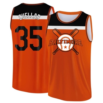 Men's Baltimore Orioles Mike Cuellar ＃35 Legend Baseball Tank Top - Orange/Black