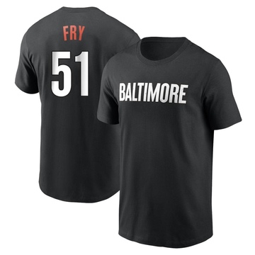 Men's Baltimore Orioles Paul Fry ＃51 2023 City Connect Name & Number T-Shirt - Black