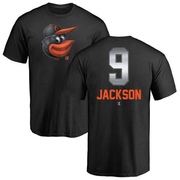 Men's Baltimore Orioles Reggie Jackson ＃9 Midnight Mascot T-Shirt - Black