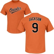 Men's Baltimore Orioles Reggie Jackson ＃9 Roster Name & Number T-Shirt - Orange