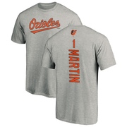 Men's Baltimore Orioles Richie Martin ＃1 Backer T-Shirt Ash