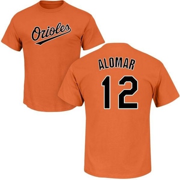 Men's Baltimore Orioles Roberto Alomar ＃12 Roster Name & Number T-Shirt - Orange