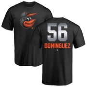 Men's Baltimore Orioles Seranthony Dominguez ＃56 Midnight Mascot T-Shirt - Black