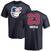 Men's Baltimore Orioles Terrin Vavra ＃23 Name and Number Banner Wave T-Shirt - Navy