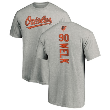 Men's Baltimore Orioles Toby Welk ＃90 Backer T-Shirt Ash