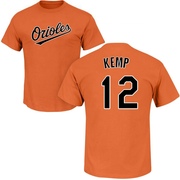 Men's Baltimore Orioles Tony Kemp ＃12 Roster Name & Number T-Shirt - Orange