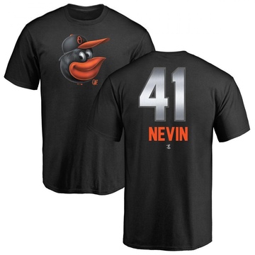 Men's Baltimore Orioles Tyler Nevin ＃41 Midnight Mascot T-Shirt - Black