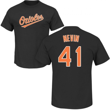 Men's Baltimore Orioles Tyler Nevin ＃41 Roster Name & Number T-Shirt - Black