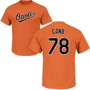 Men's Baltimore Orioles Yennier Cano ＃78 Roster Name & Number T-Shirt - Orange