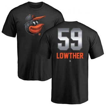 Men's Baltimore Orioles Zac Lowther ＃59 Midnight Mascot T-Shirt - Black