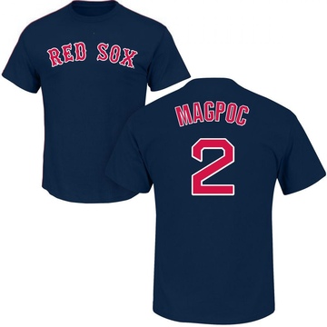 Men's Boston Red Sox Adam Magpoc ＃2 Roster Name & Number T-Shirt - Navy