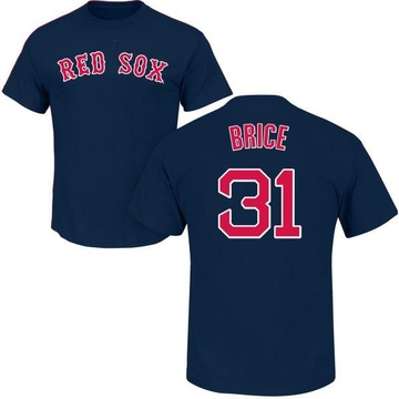 Men's Boston Red Sox Austin Brice ＃31 Roster Name & Number T-Shirt - Navy