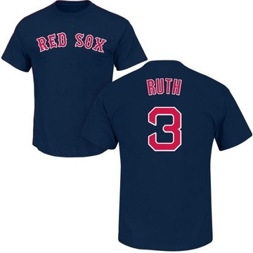 Men's Boston Red Sox Babe Ruth ＃3 Roster Name & Number T-Shirt - Navy