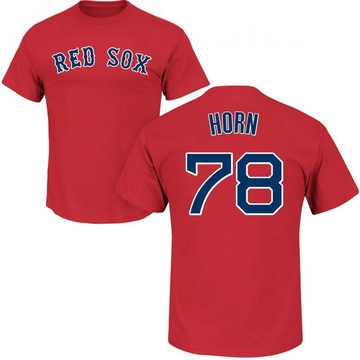 Men's Boston Red Sox Bailey Horn ＃78 Roster Name & Number T-Shirt - Scarlet