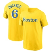 Men's Boston Red Sox Bill Buckner ＃6 City Connect Name & Number T-Shirt - Gold