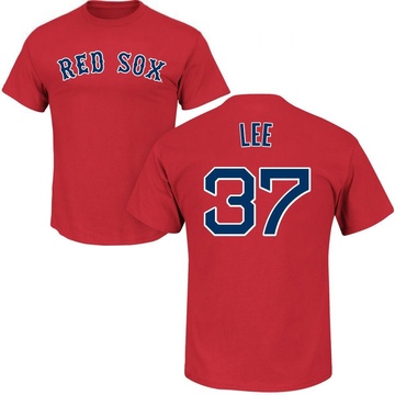 Men's Boston Red Sox Bill Lee ＃37 Roster Name & Number T-Shirt - Scarlet