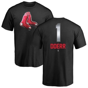 Men's Boston Red Sox Bobby Doerr ＃1 Midnight Mascot T-Shirt - Black