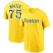 Men's Boston Red Sox Brandon Walter ＃75 City Connect Name & Number T-Shirt - Gold