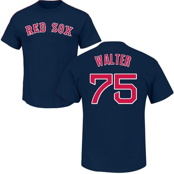 Men's Boston Red Sox Brandon Walter ＃75 Roster Name & Number T-Shirt - Navy