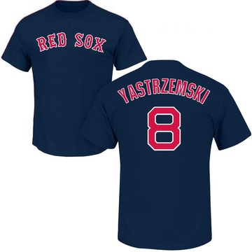 Men's Boston Red Sox Carl Yastrzemski ＃8 Roster Name & Number T-Shirt - Navy